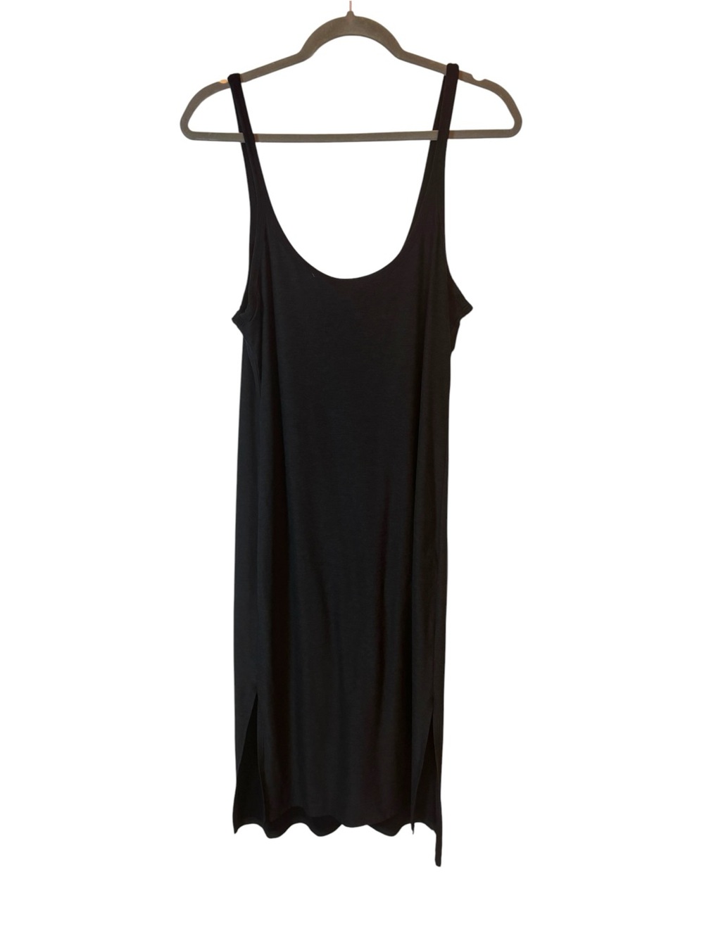 Beyond Yoga Black Midi Slip tank Dress Size Large